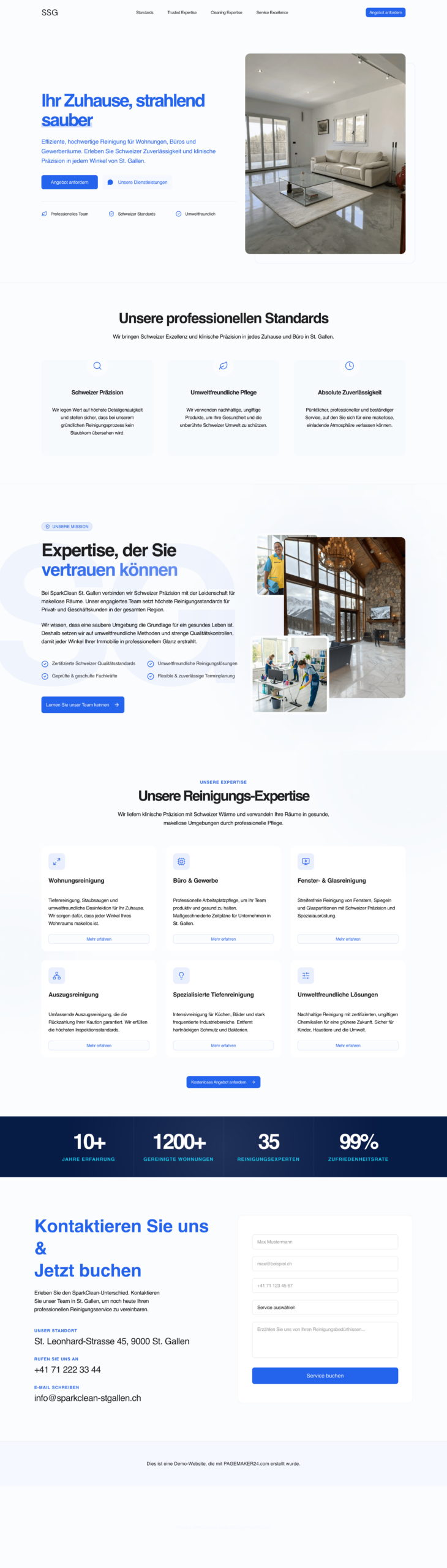 Vorschau der Website für SparkClean St. Gallen